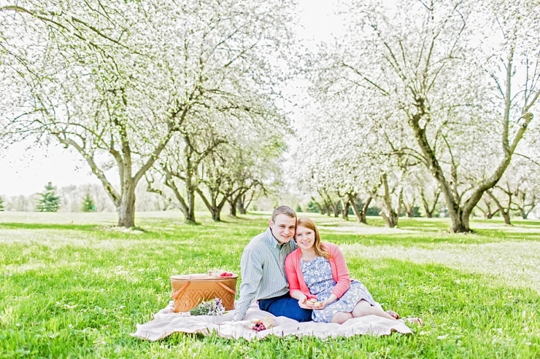 Beautiful Garden Outdoor Engagement Session with Macrons