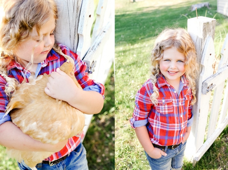 children with chicken photography session 