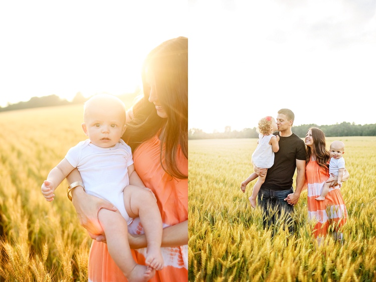 Kelly Braman Photography| Beautiful Light Family in a Wheat Field 