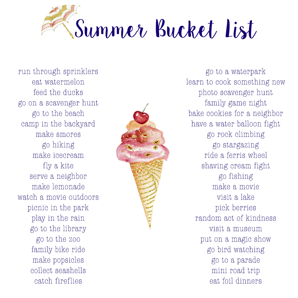 KB Summer Bucket List